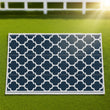 Reversible Polypropylene Outdoor Rug Folding, Durable, Perfect  With Four Straps  Waterproof Outdoor For Camping, Deck & Beach Black
