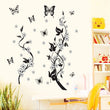 Fashion PVC Wall Sticker Butterfly Flower Third Generation Wall Sticker