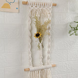 Woven Tapestry, Cotton Rope, Wall Hanging And Dried Flower Decoration