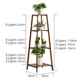 Flower Stand Wooden Balcony Nordic Shelf Potted Plant