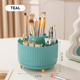 360 Rotating Makeup Brush Holder & Organizer  Countertop Storage For Cosmetics & Skincare 8 Colors