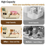 Makeup Organizer Countertop Rotating Makeup Organizer For Vanity Large Capacity Cosmetic Display Case With Makeup Brush Holder Cosmetic Organizer Countertop