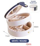 Jewelry Storage Box Desktop Dustproof Earrings Earrings Necklace Storage Box Screen Folding Jewelry Organizer