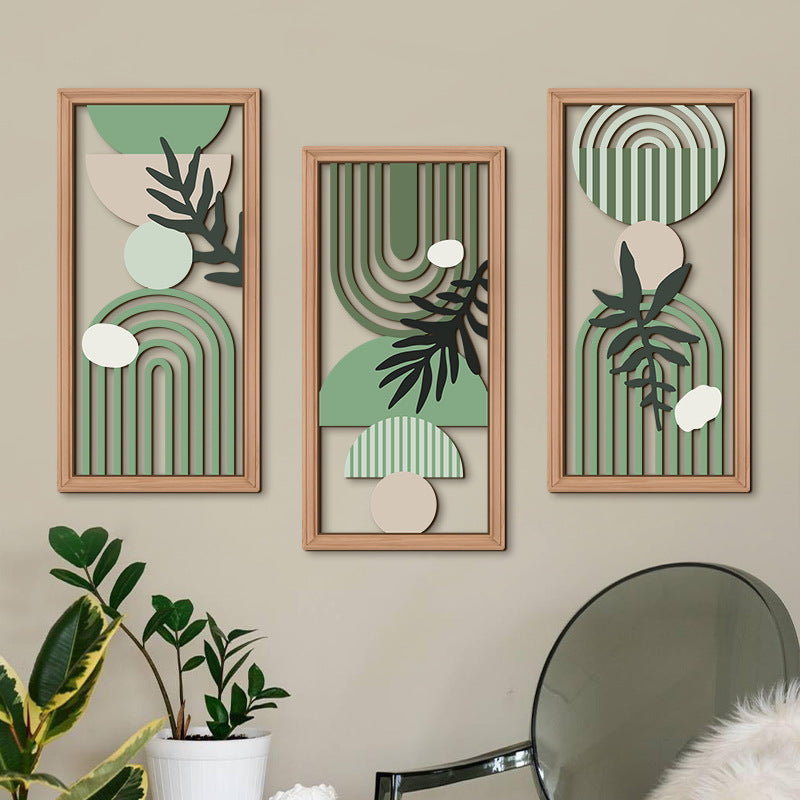 Plant Flower Wooden Hollow-out Board Home Decoration