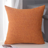 Plain Cotton Linen Sofa Cushion Thickened Square Pillow