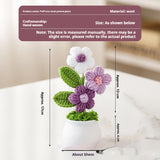 Puff Tree Handmade Wool Weaving Small Pot Plant Office Decoration