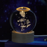 Luminous Starry Sky And Planets Moon Moon Crystal Ball Small Night Lamp Projection Ambience Light Creative Gift New Strange Gift