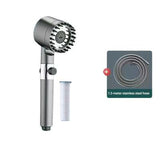 The Third Gear Adjustable Strong Supercharged Shower Head Household Bath Shower Hose Shower Head