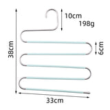 Magic non-slip s-type home pants rack