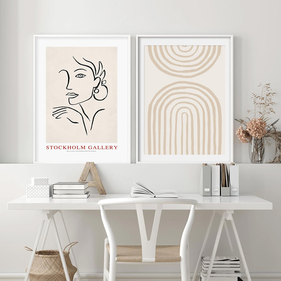 Scandinavian abstract painting poster wall picture