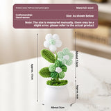 Puff Tree Handmade Wool Weaving Small Pot Plant Office Decoration