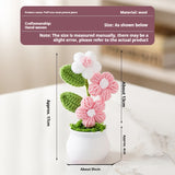 Puff Tree Handmade Wool Weaving Small Pot Plant Office Decoration