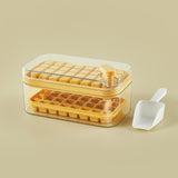 One-button Press Type Ice Mold Box Plastics Ice Cube Maker Ice Tray Mold With Storage Box With Lid Bar Kitchen Accessories