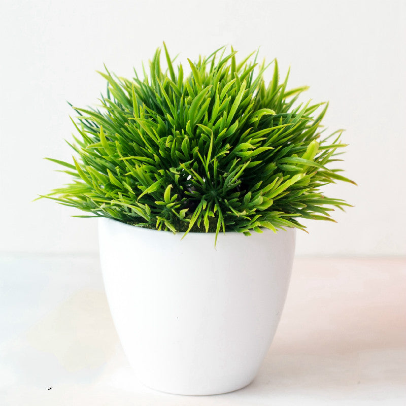 Simulation plant potted grass ball bonsai tree home decoration flower ornaments