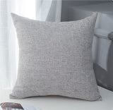 Plain Cotton Linen Sofa Cushion Thickened Square Pillow