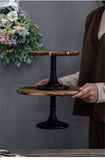 Solid wood tray dessert cake stand