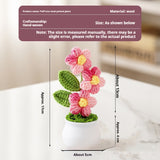 Puff Tree Handmade Wool Weaving Small Pot Plant Office Decoration