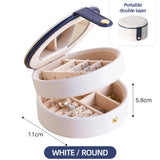 Jewelry Storage Box Desktop Dustproof Earrings Earrings Necklace Storage Box Screen Folding Jewelry Organizer
