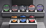 3D Dynamic Sand Art Liquid Motion, Moving Sand Art Picture Round Glass 3D Deep Sea Sandscape In Motion Display Flowing Sand Painting Relaxing Desk Toys