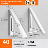 Non Perforated Space Aluminum Foldable Invisible Thick Drying Rack