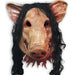 Pig head mask with hair