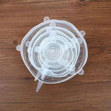 6Pcs Food Silicone Cover Fresh-keeping Dish Stretchy Lid Cap Reusable Wrap Organization Storage Tool Kitchen Accessories 6PCS Silicone Stretch Lids