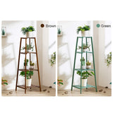 Flower Stand Wooden Balcony Nordic Shelf Potted Plant