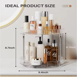 Double-layer Turntable Rotating Spice Rack Organization Spinning Organizer