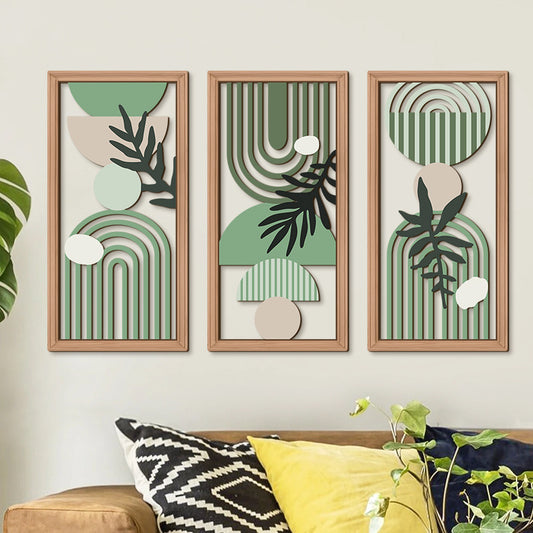 Plant Flower Wooden Hollow-out Board Home Decoration