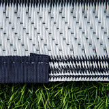 Reversible Polypropylene Outdoor Rug Folding, Durable, Perfect  With Four Straps  Waterproof Outdoor For Camping, Deck & Beach Black